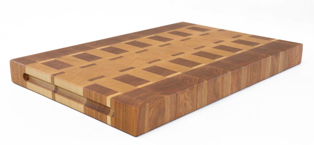 Deska do krojenia SZTORCOWA 43,5x29x4 cm klon+czereśnia