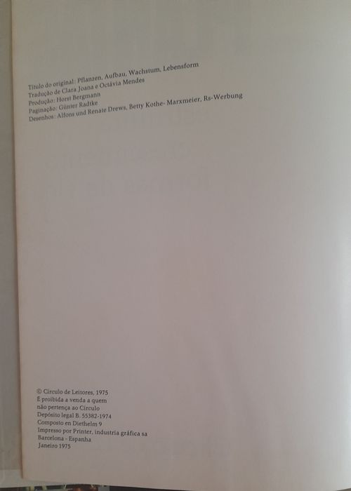 Plantas (Estruturas Crescimento Formas de Vida) / 1975 – Bom estado

C