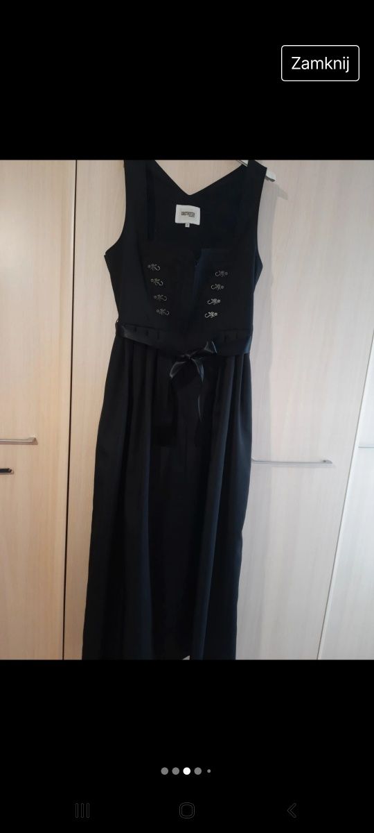 Sukienka czarna długa M/L