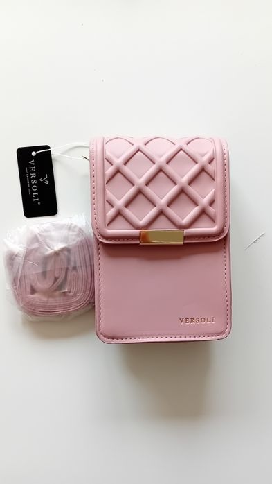 Nowa! Funkcjonalna mini torebka delikatny róż