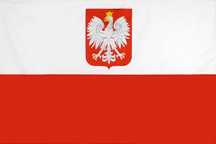 Польский флаг Польши польський прапор-стяг Польщі з гербом 150*90 см