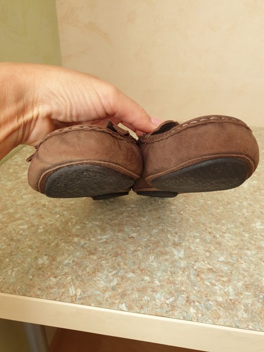 мокасины тапочки жіночи  натуральні хутро та замш р.38,5 25,3 см