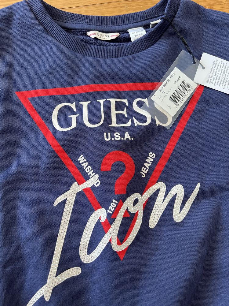 NOWA GUESS ICON bluza dziewczęca granatowa