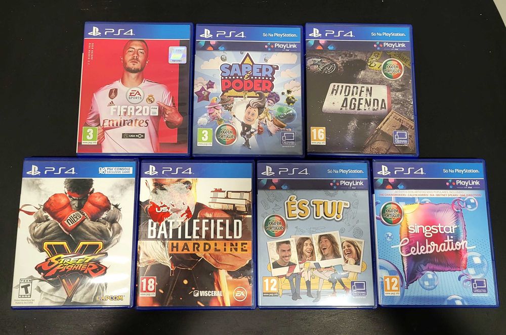 Playstation 4, 2 comandos e 7 jogos