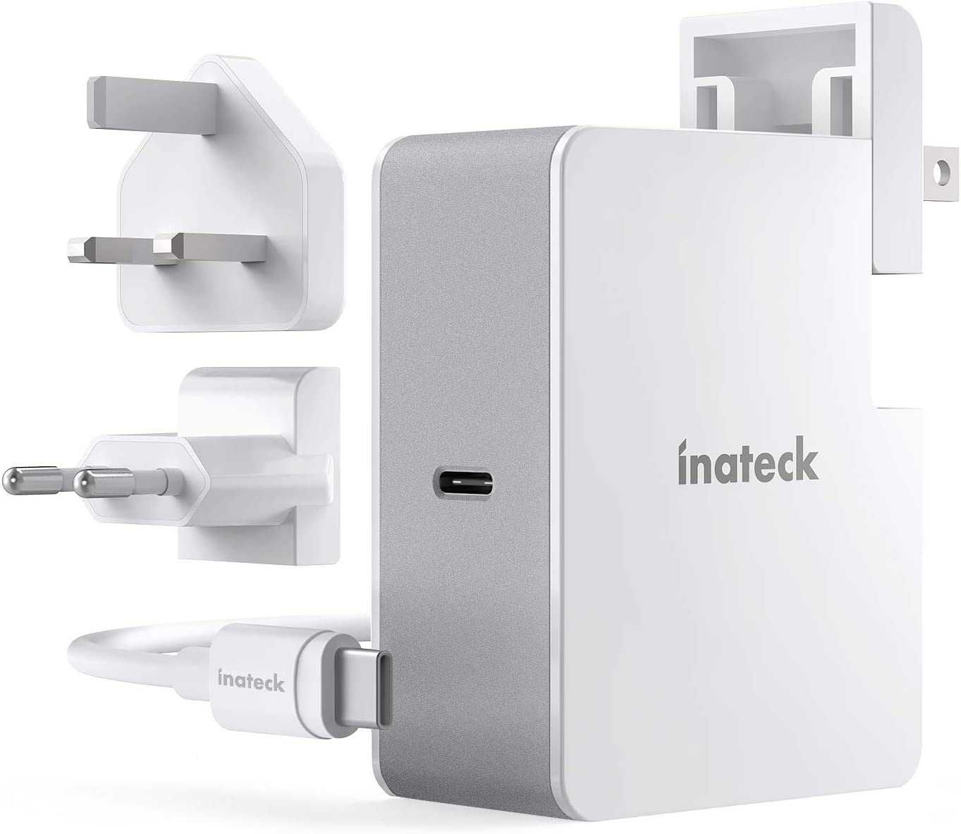 Inateck UCC1001 Ładowarka USB-C 45W kabel 2m EU/UK Huawei Macbook DELL