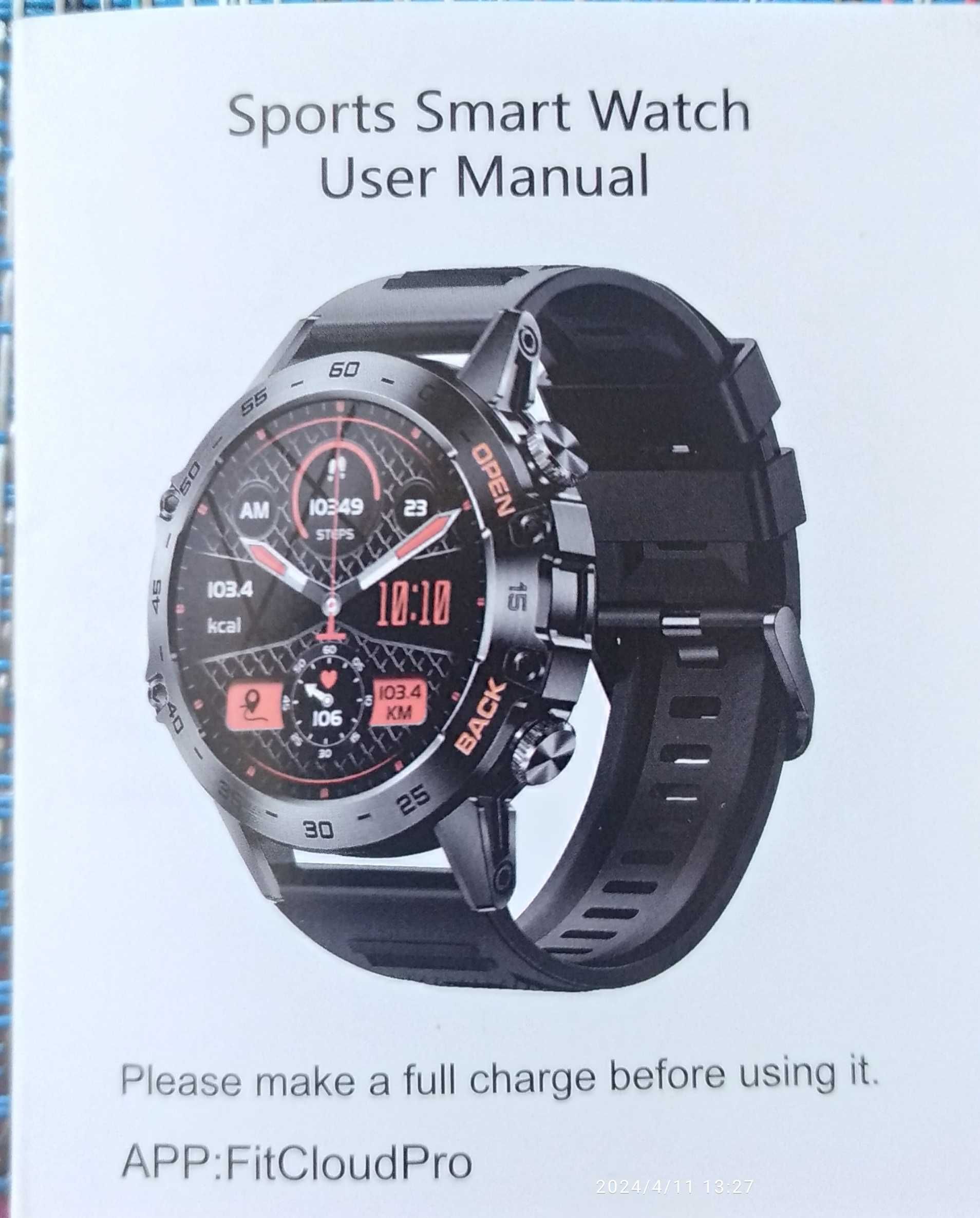 Sportowy Smartwatch Zegarek  Męski do biegania, nowy, mega okazja