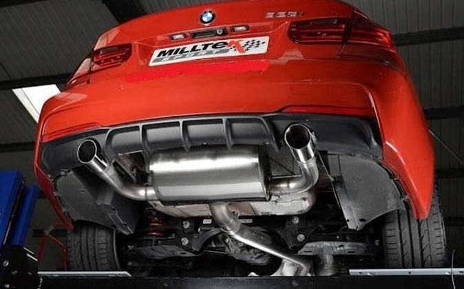 Диффузор накладка на задний бампер BMW F30 M Performance 335i 340i