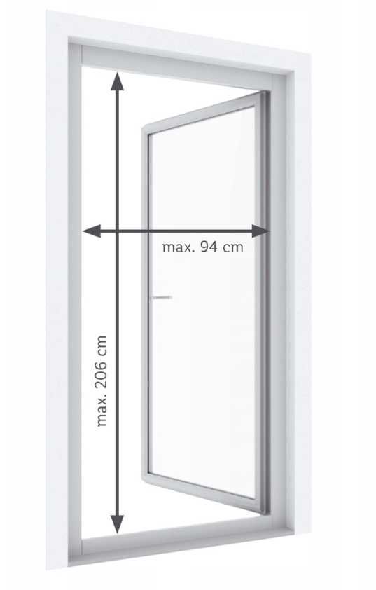 Moskitiera do drzwi 100 cm x 210 Otwierana Livarno Home biała