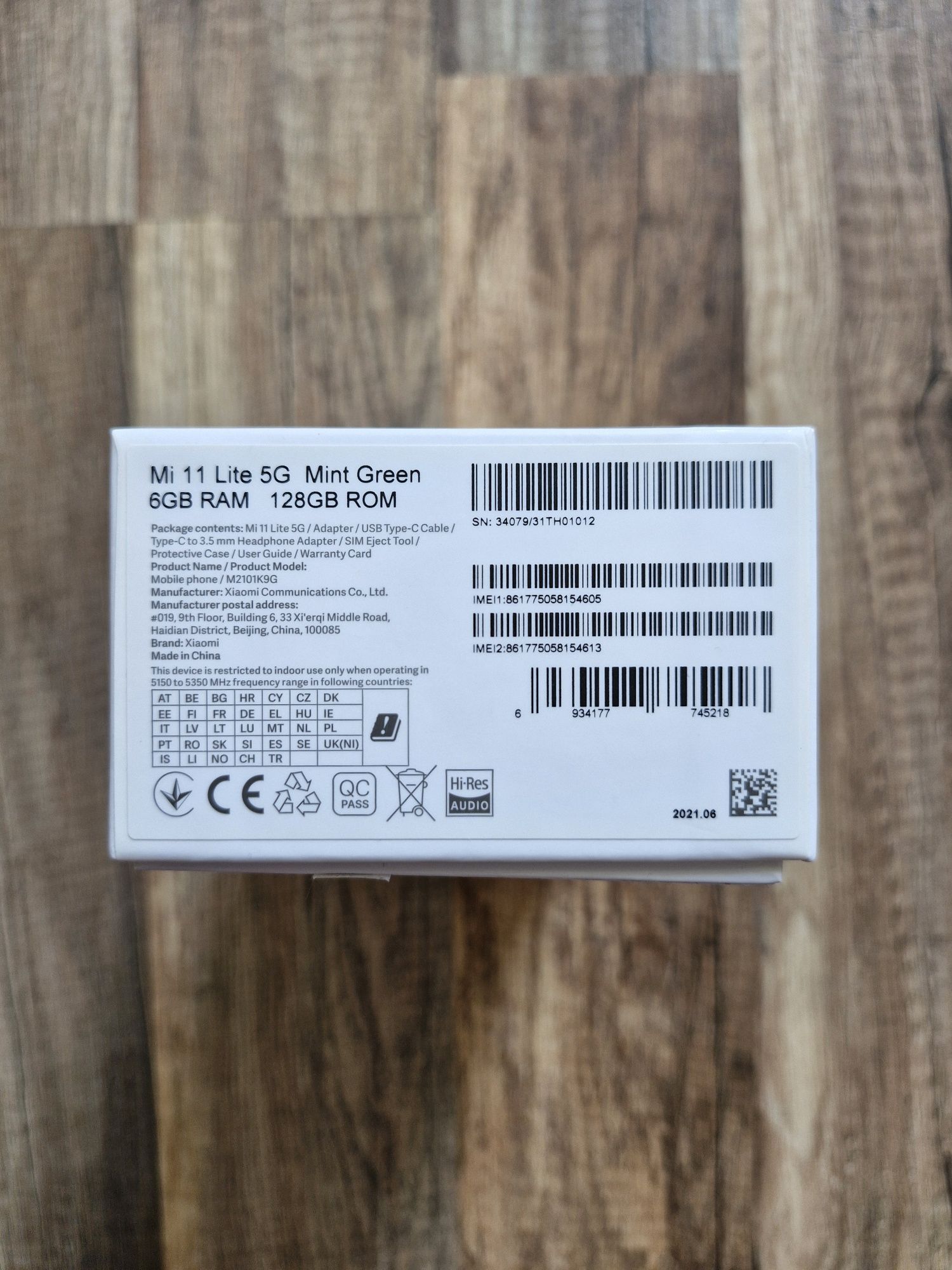 Xiaomi Mi 11 Lite 5G 6GB / 128GB (MINT GREEN)