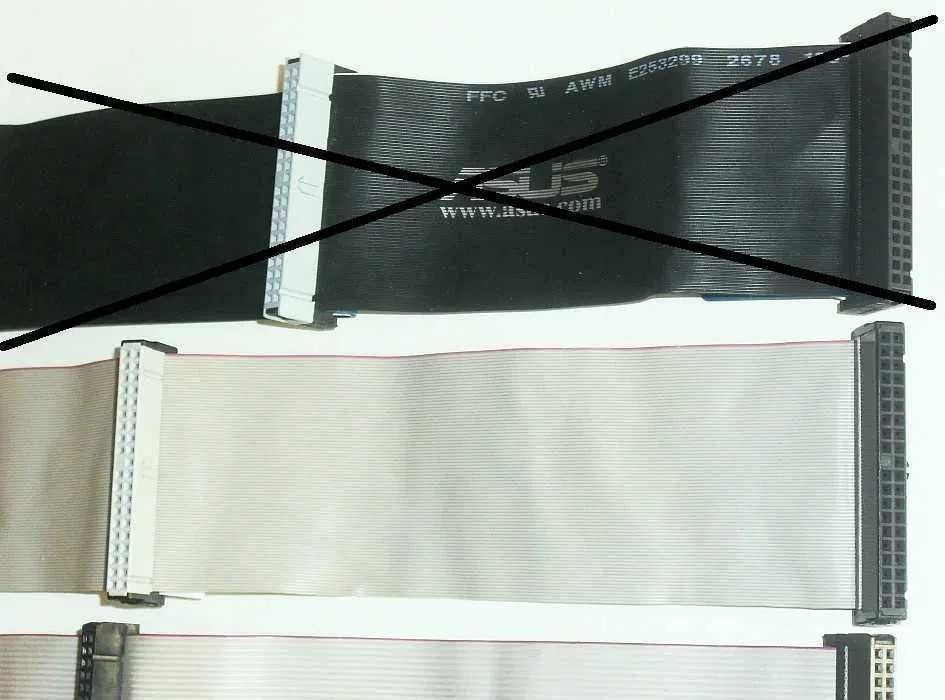 Taśma, przewód, kabel złącze 40 pinów IDE ATA, CD DVD HDD, ASUS i inne