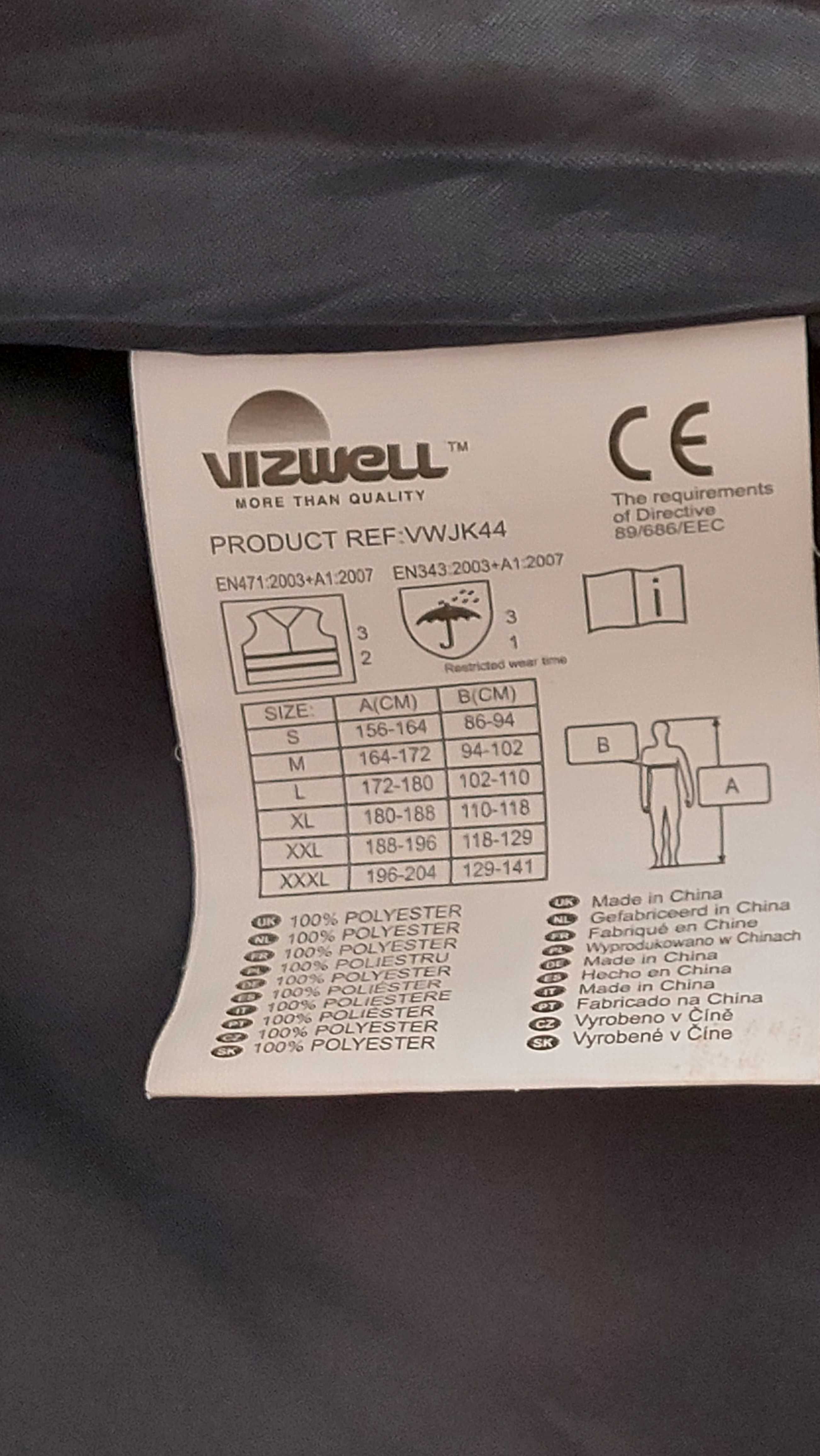 Kurtka robocza wiosenno- zimowa, odblaskowa, rozm 3xl