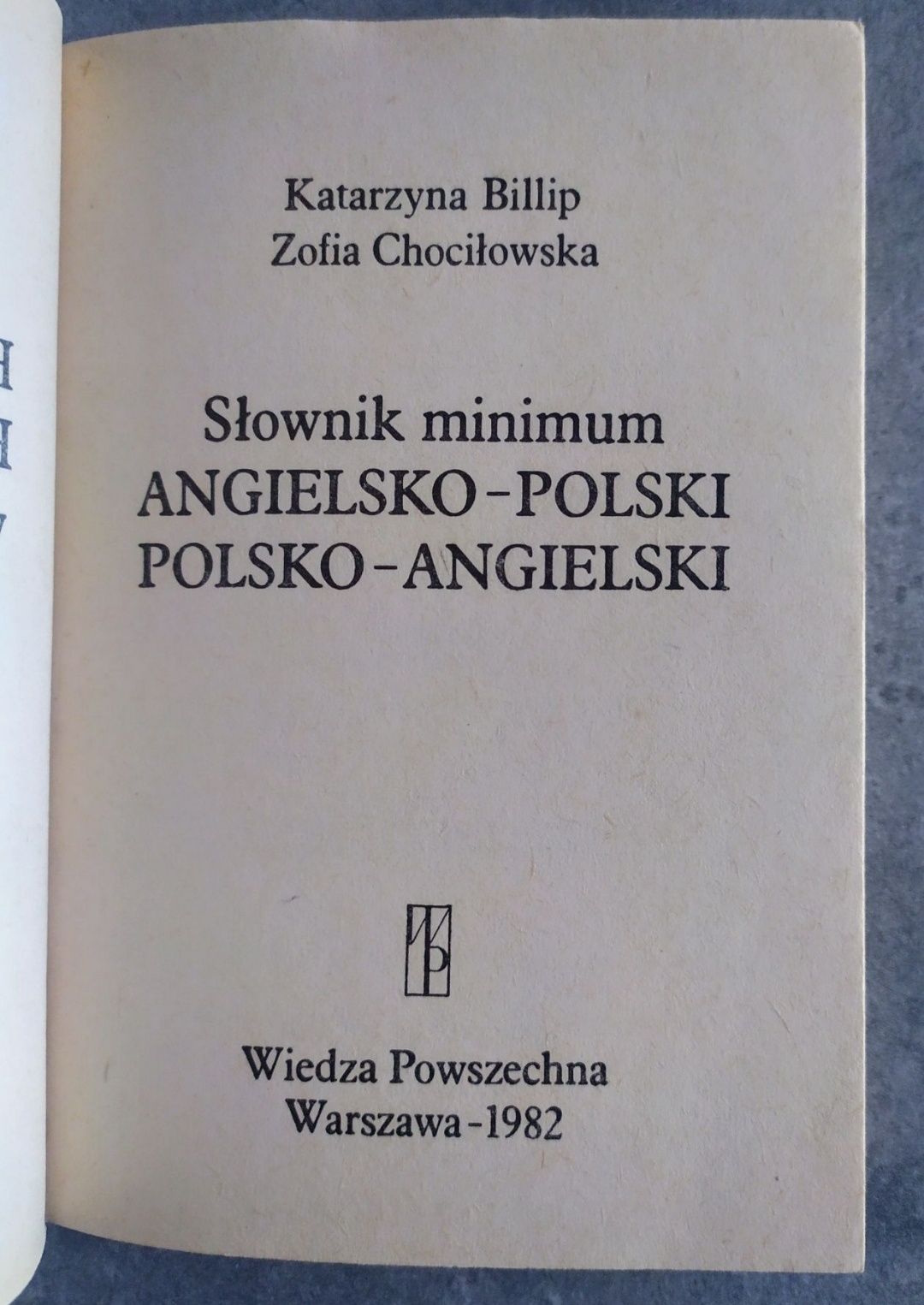 Słownik minimum Angielsko-Polski, Polsko-Angielski - Wiedza Powszechna