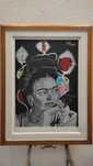 QUADRO PINTURA RETRATO FRIDA KAHLO REALISTA