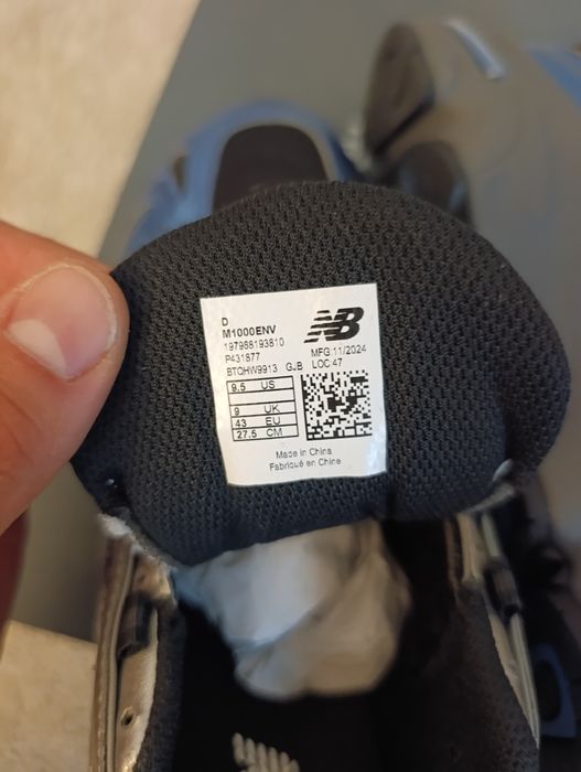 New Balance 1000 Blue Chrome - tamanho 43