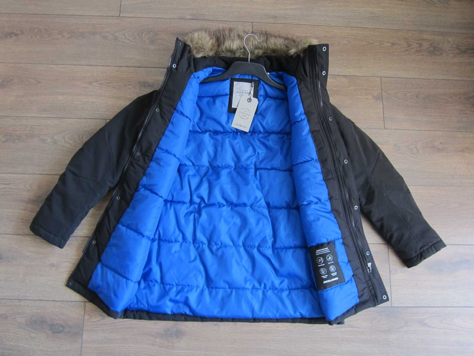 Парка куртка мужская зима от Jack & Jones, водо- и ветронепроницаемая