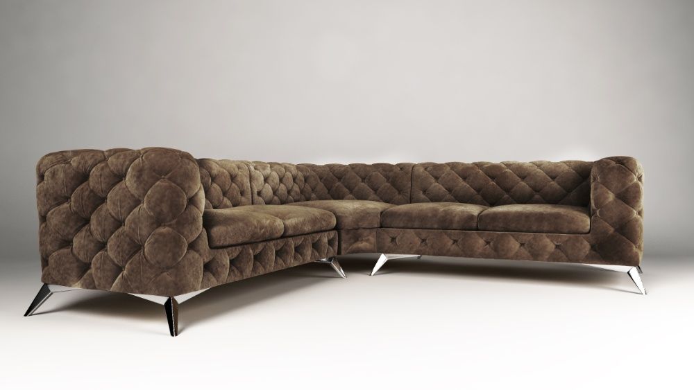 Narożnik CHESTERFIELD Pikowany  Teo 2+E+2 Luksusowy, Nowoczesny