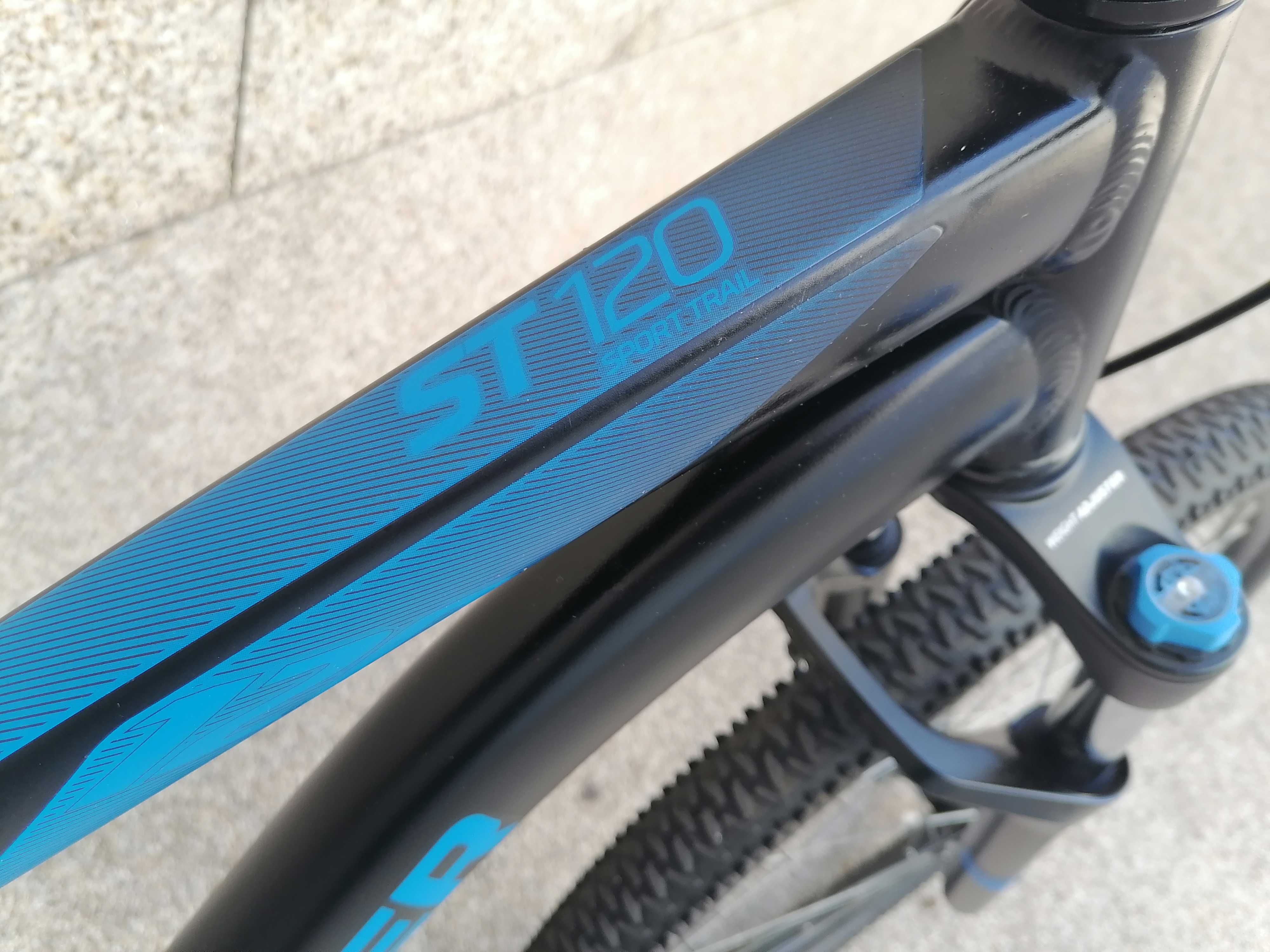 bicicleta btt mtb bike rockrider rodas 27.5 travões disco estado nova