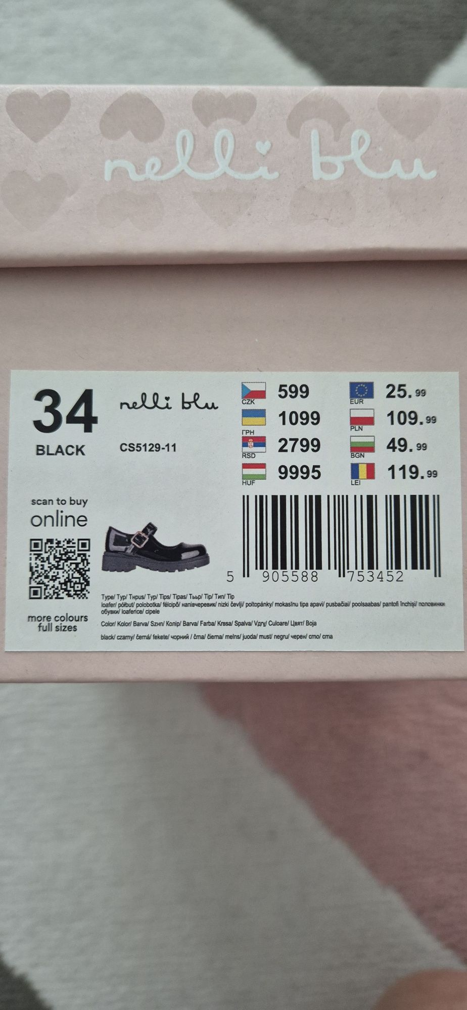 Buty lakierki eleganckie 34 dla dziewczynki