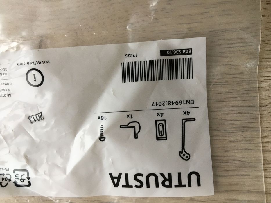 Nowe czarne blokady szuflad szafek kuchennych Ikea Utrusta zestaw 4szt