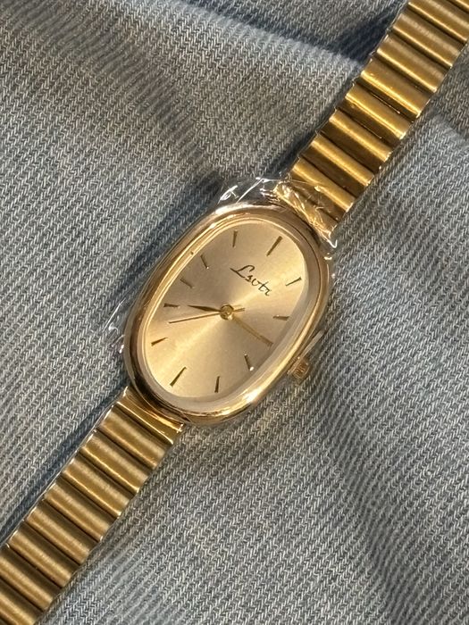 Nowy elegancki złoty zegarek damski Lsotz • Biała Tarcza