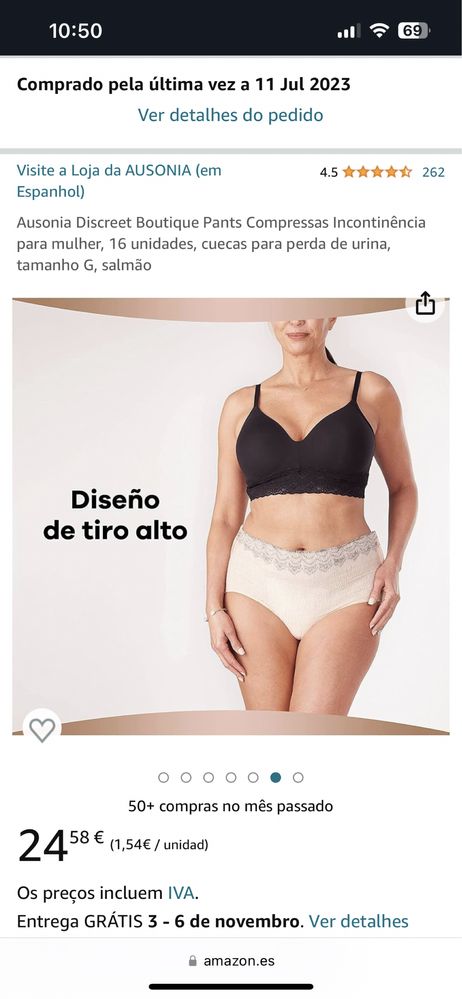 32 cuecas descartáveis tamanho L-XXL para incontinência ou pós-parto