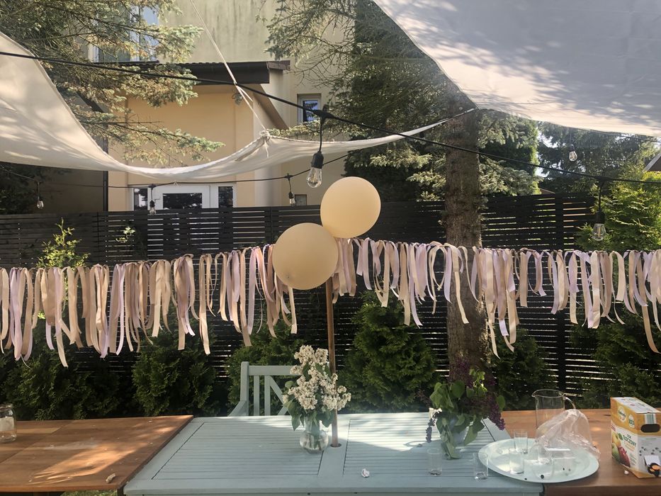 Dekoracja Komunia, wesele, urodziny, girlanda, ogród,