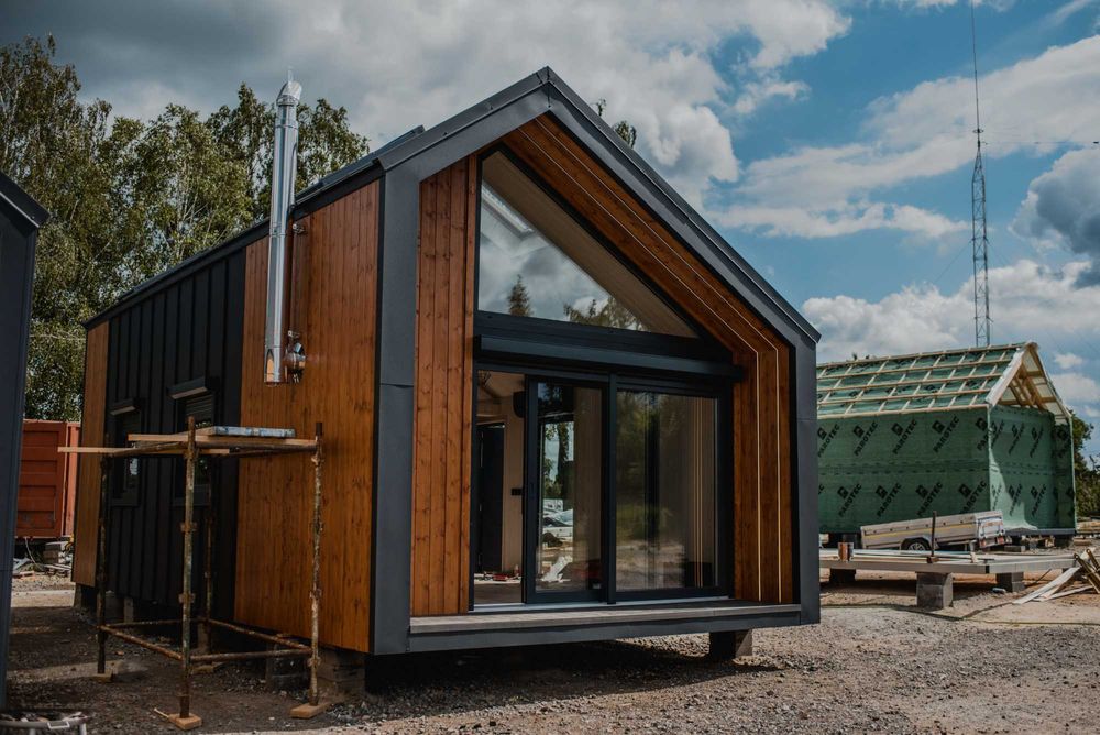 Domek mobilny całoroczny Nowoczesna Stodoła Antresola