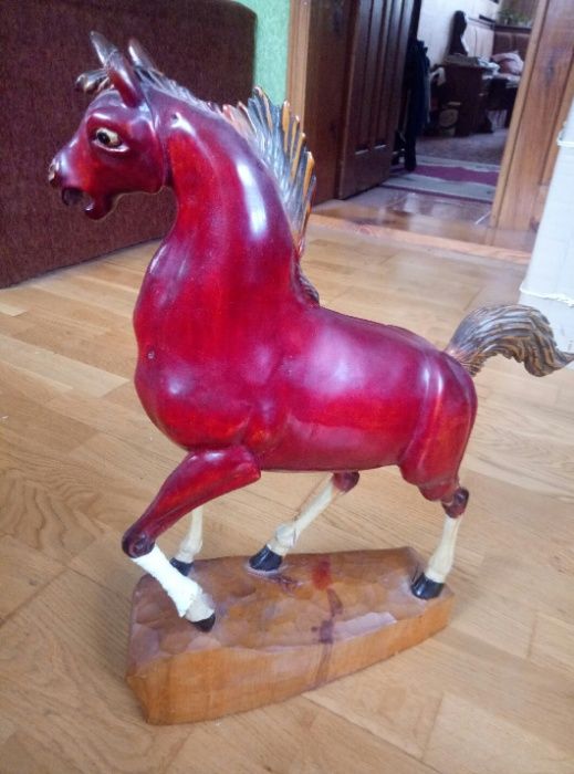 сувенир, статуэтка, деревянный конь