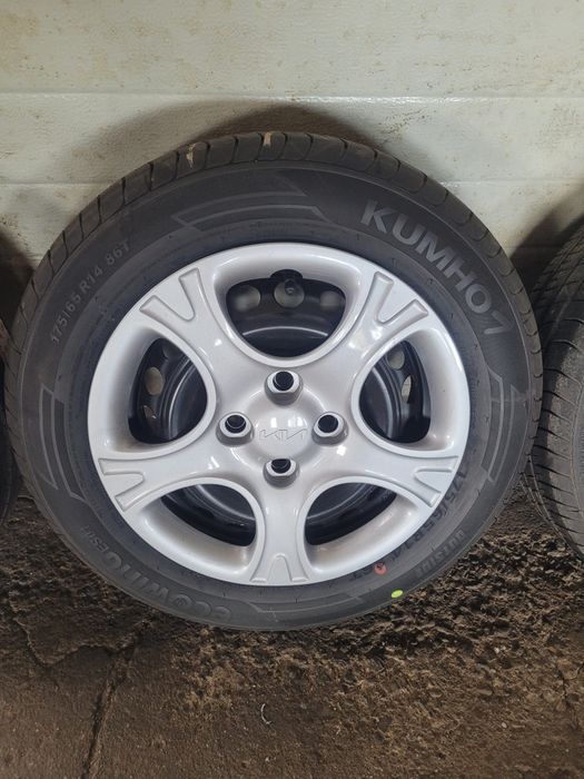 Koła stalowe z oponami letnimi Kia Picanto R14 4x100 Oryginalne NOWE