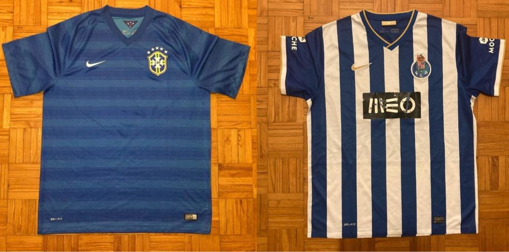 T-shirt Nike Seleção Brasil + FC Porto (ver descrição)