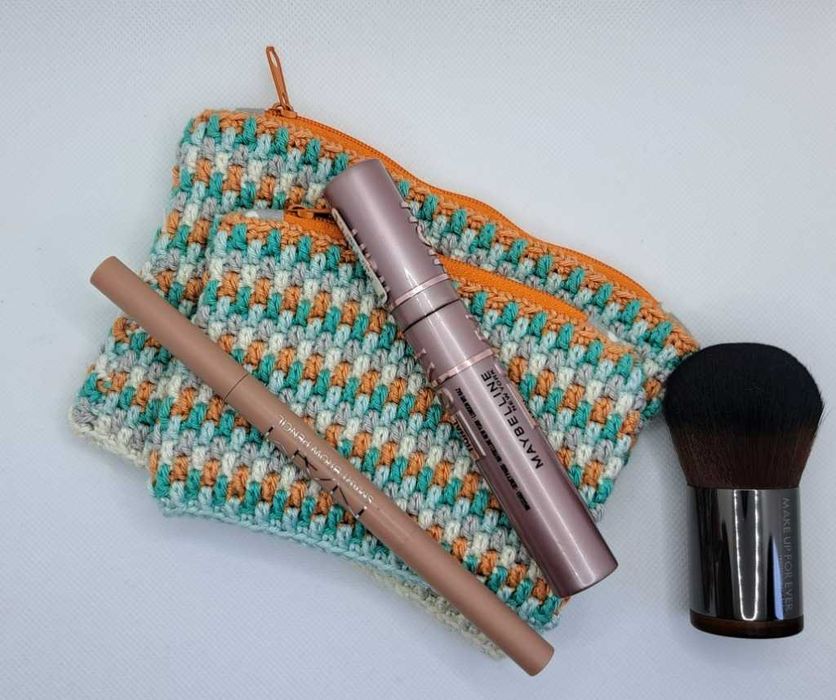 Zestaw miętowy/ Szydełkowa kosmetyczka / Etui / Rękodzieło