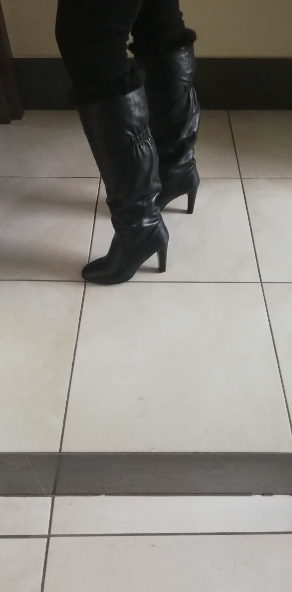 Nowe kozaki skóra naturalna Zara r. 38