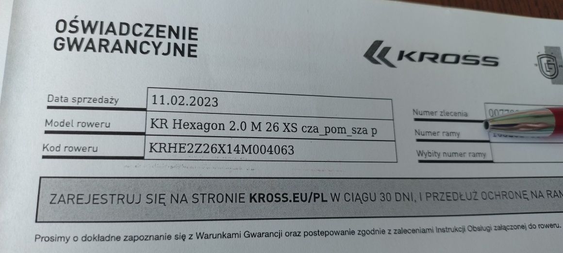 Rower Kross hexagon 2.0M XS