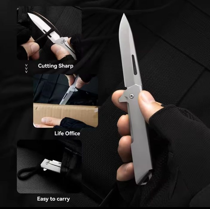 Брелок ніж наключник EDC з нержавіючої сталі, компактний та зручний
