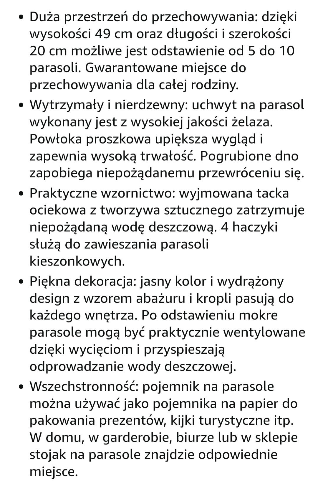Stojak na parasole