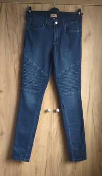 Spodnie jeansy rurki skinny wysoki stan Only M 38