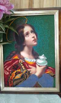 Икона Мария Магдалена вышивка бисер ручная работа