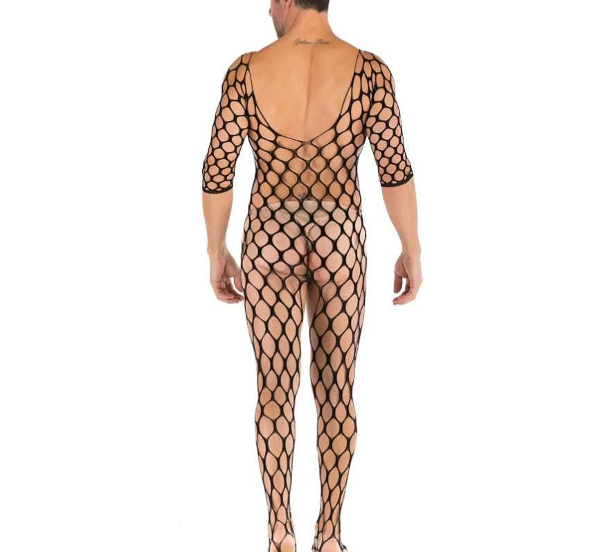MĘSKA bielizna erotyczna seksowny strój bodystocking otwarty krok