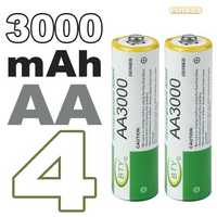 L116 4 Pilhas Ni-MH AA 3000mAh 1.2V Recarregáveis Stock 24h