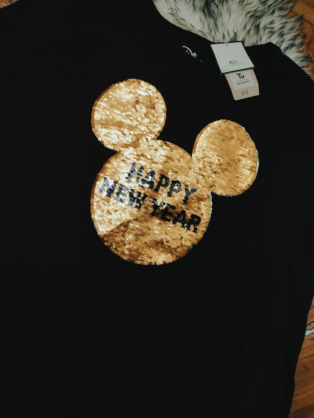 Нова гарнюща футболка БАТАЛ Miккi Mаус з двостороннiми паєтками Disney
