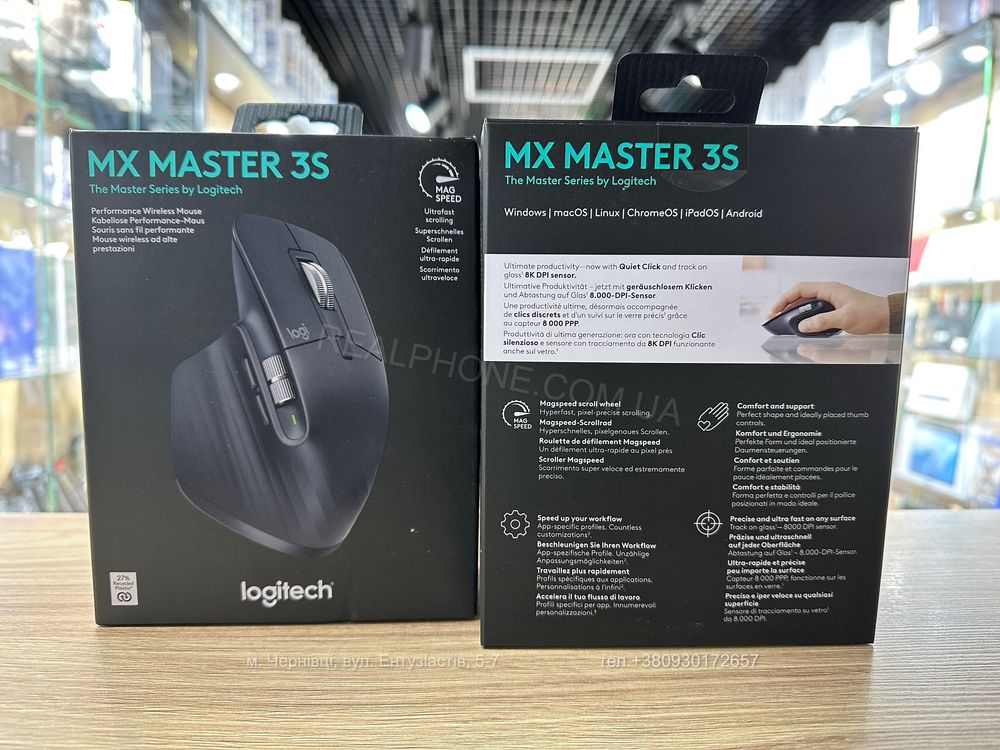 Миша Logitech MX Master 3S Graphite
