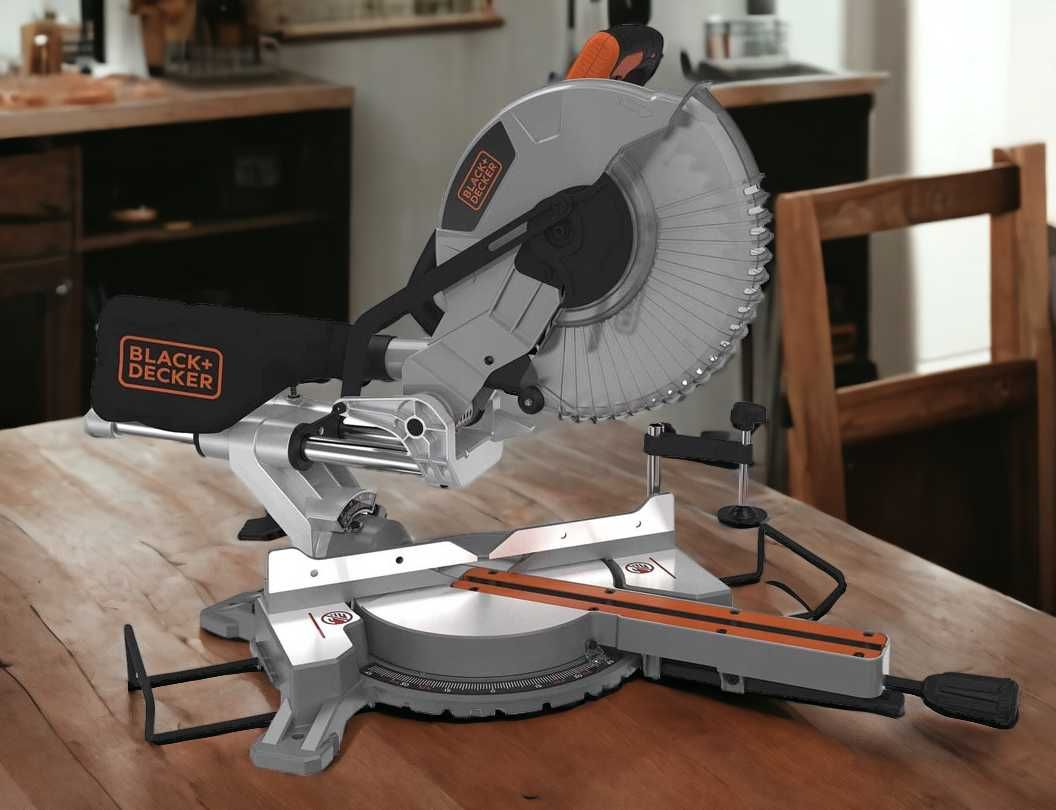 Nowa PIŁA UKOŚNA Black Decker Zestaw Okulary + Zaciski (PROMOCJA)