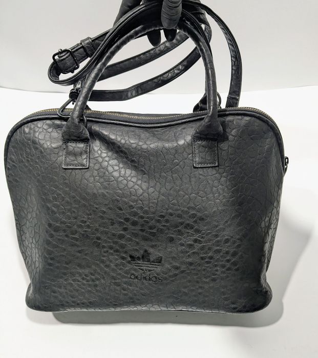 adidas сумка чорна оригінал • шкіра