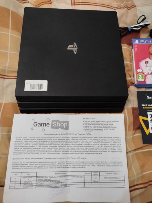 Sony PlayStation 4 Pro 1 TB в гарному стані