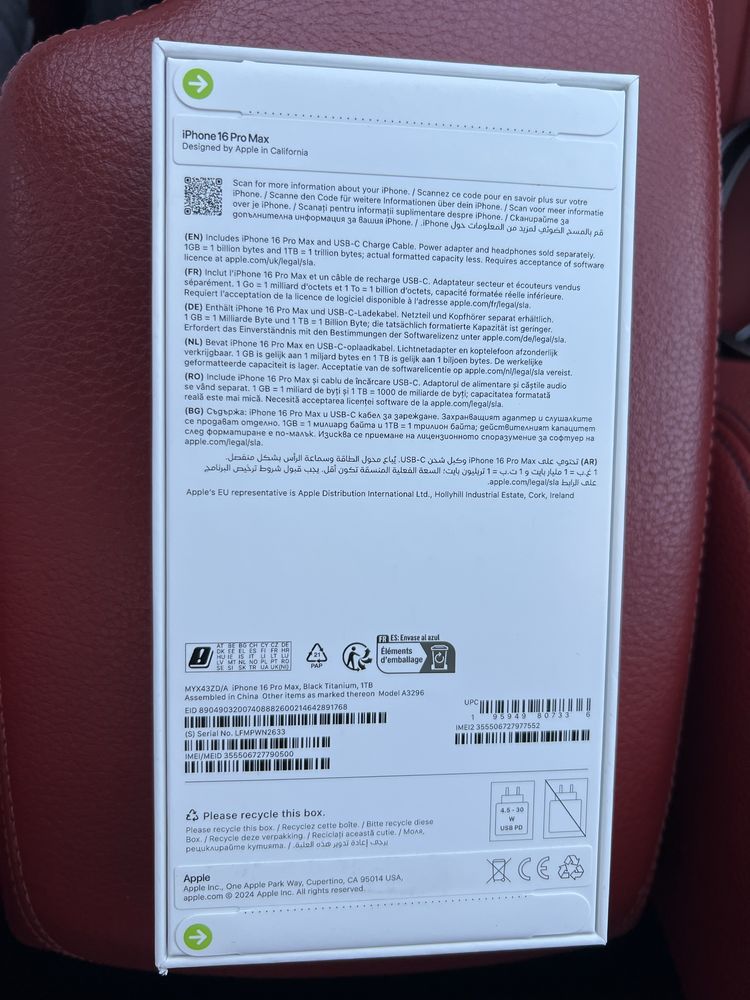 Nowy iPhone 16 Pro Max 1TB Black Titanium