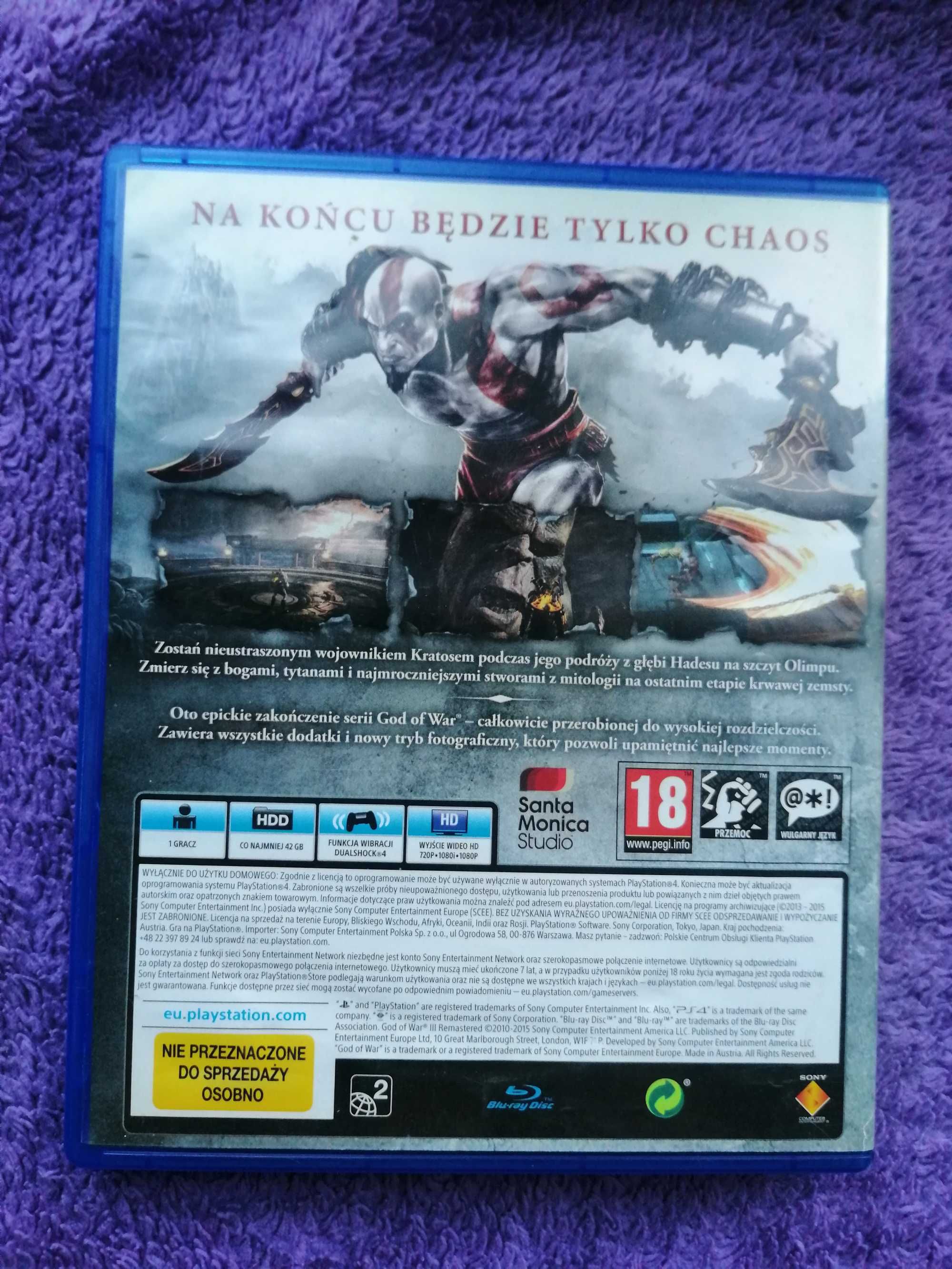 Gra na konsolę PS4 GOD OF WAR remastered