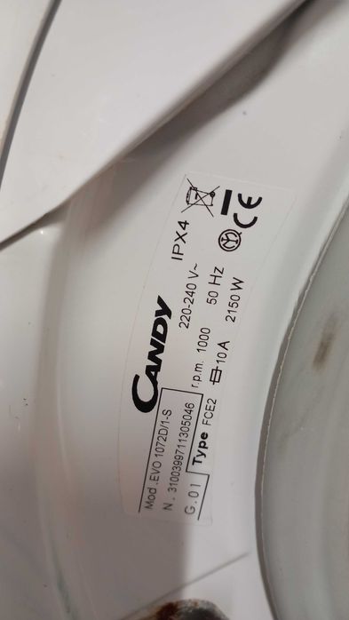 Panel z programatorem pralka Candy EVO 1072D/1-S