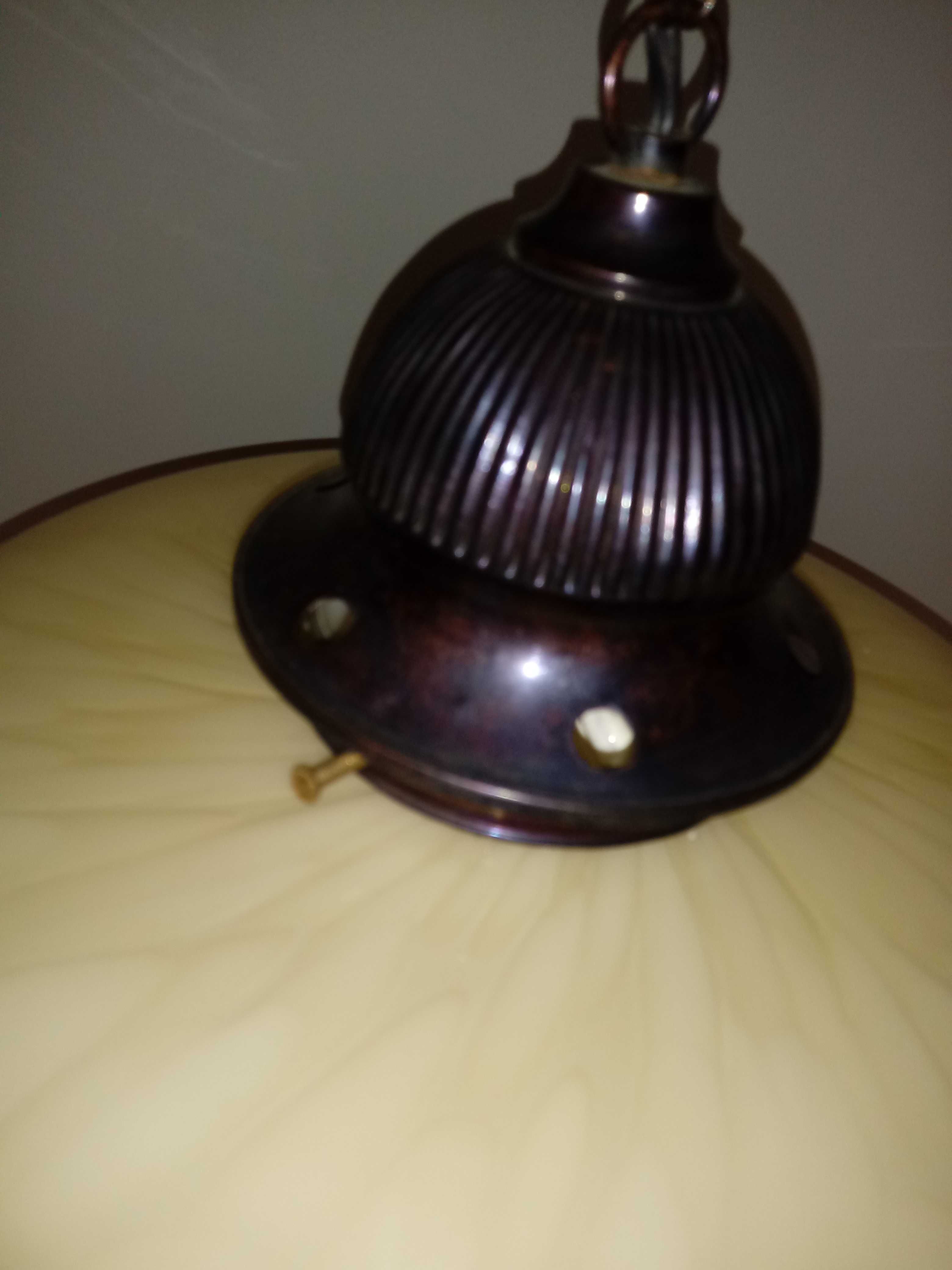 Lampa wisząca szklana, retro, vintage