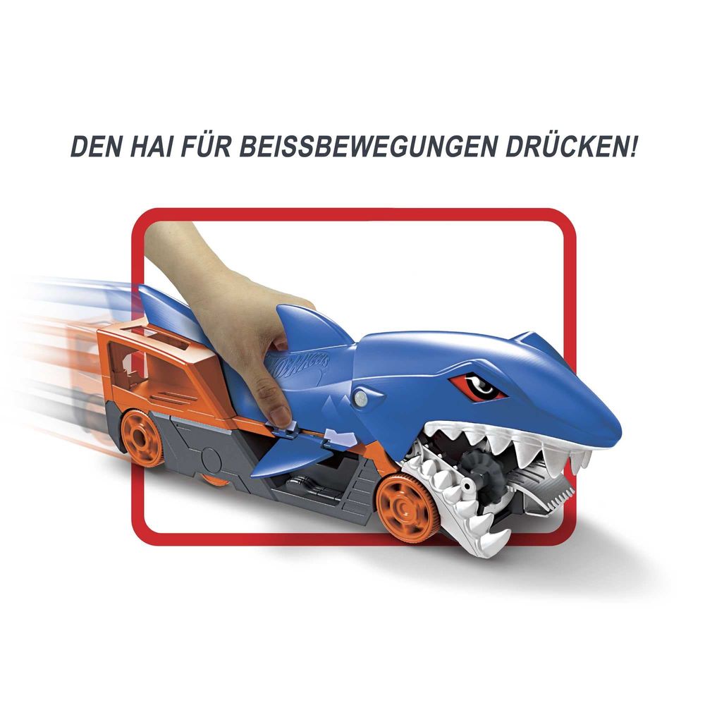 Hot Wheels Toy Car Shark Chomp Transporter