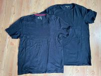 Dwa czarne t-shirty rozm. M/L